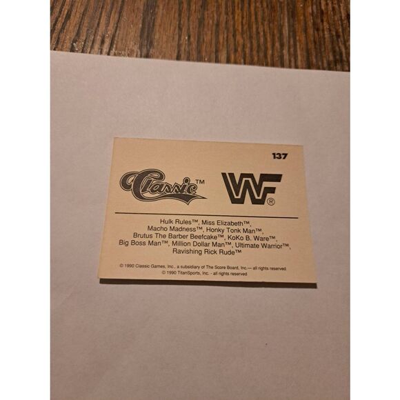 Vintage 1990 WWF Trading Card 137 Macho Madness Titan Sports Wrestling - Picture 2 of 2